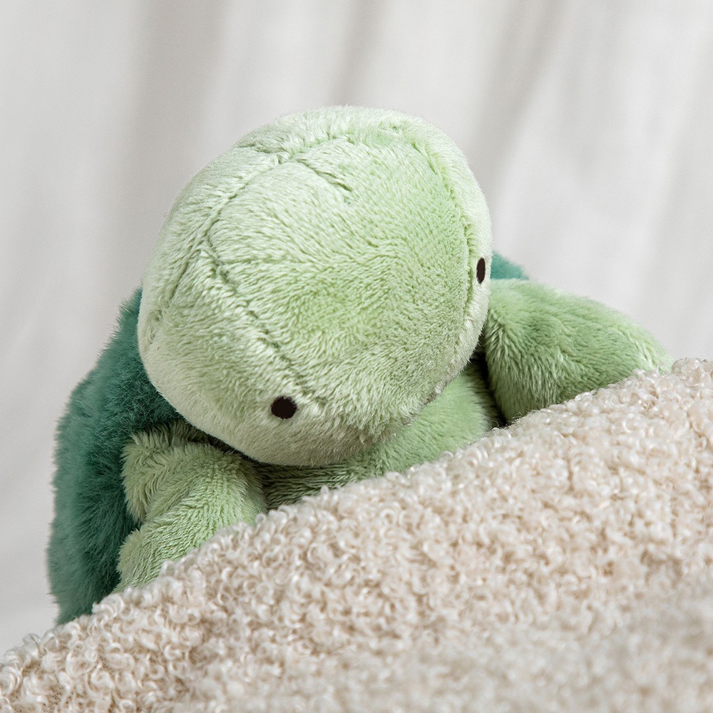 Soft plush turtle soothing lovey for bulk OEM orders by professional baby textile manufacturer