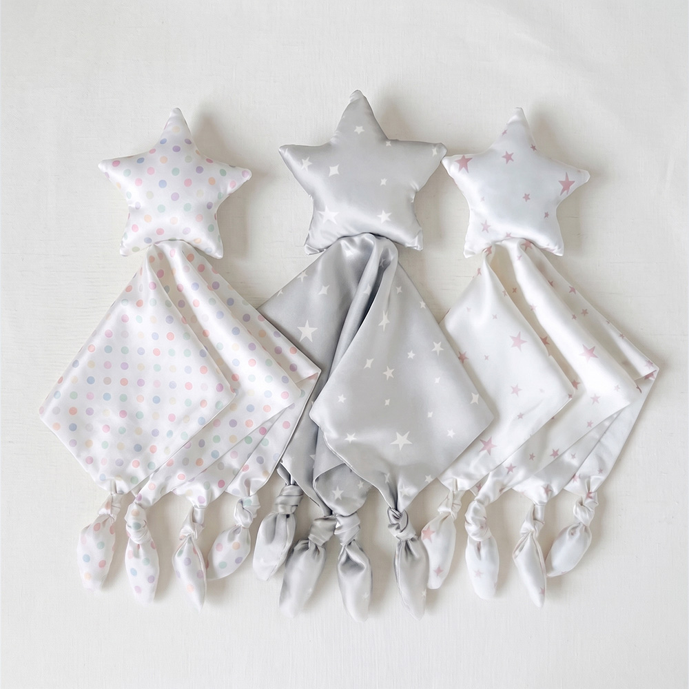 Full Collection of Luxury Star Silk Baby Loveys - Compliant Private Label Manufacturer