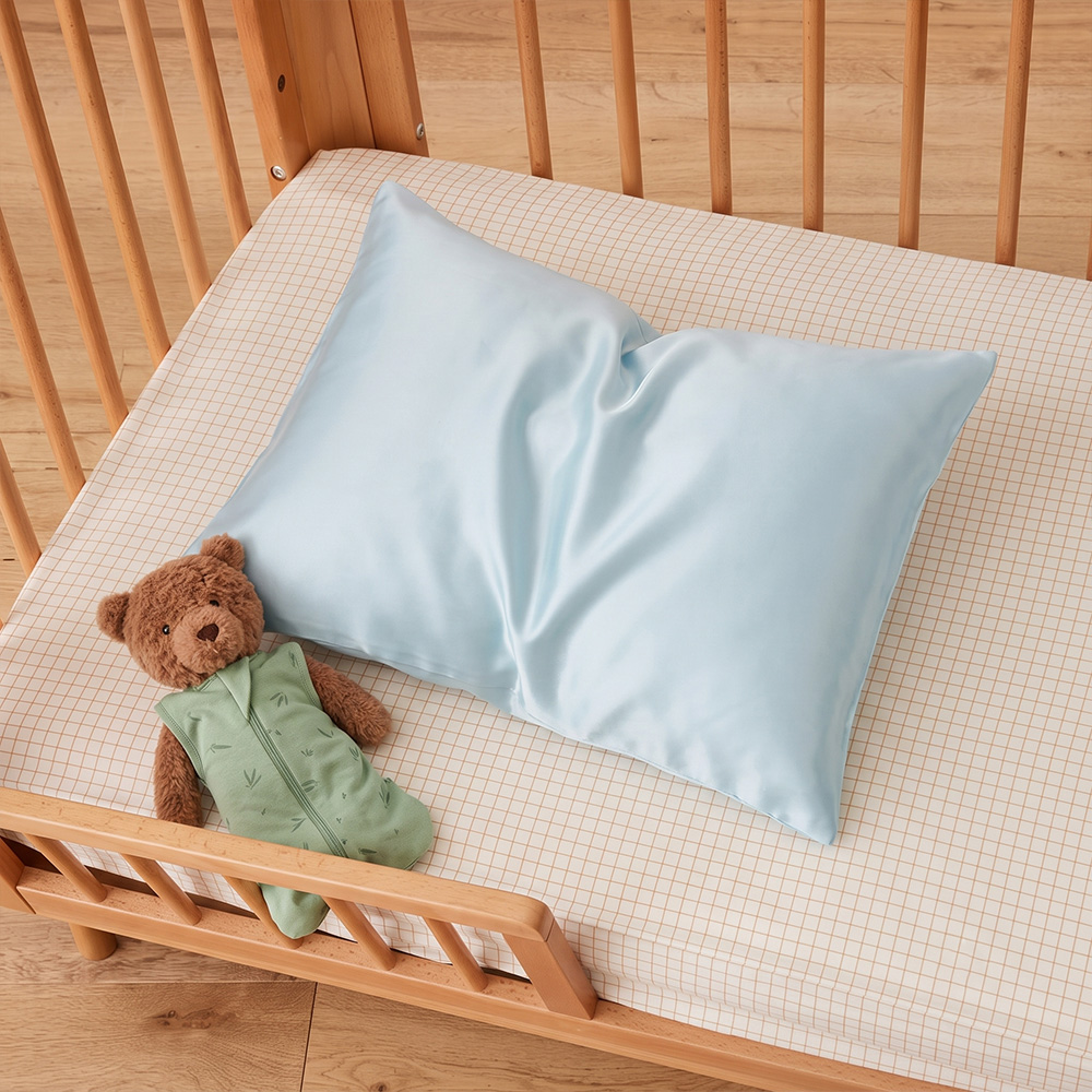 OEKO-TEX Certified Baby Silk Pillowcase in Crib - Custom OEM Manufacturer