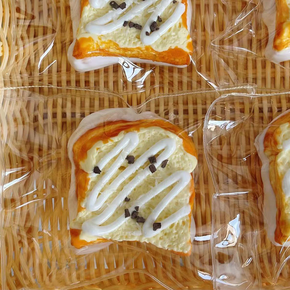 Slow Rising Fake Food Bread Slice Squishies - Custom Toy Supplier